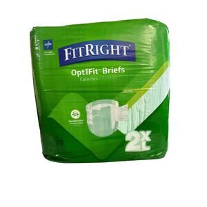 Medline FitRight Extra Adult Disposable Briefs Size 2XL Waist Size 60"-69" 20Bag
